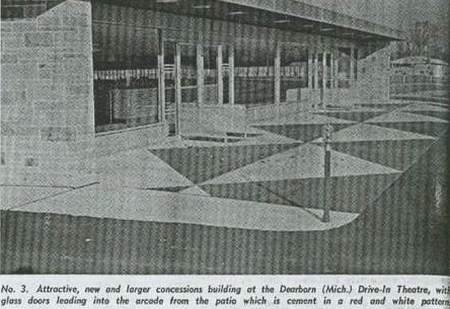 Dearborn Drive-In Theatre - NEW SNACKBAR DESIGNED BY JACK K VOGEL BUILT IN 1964